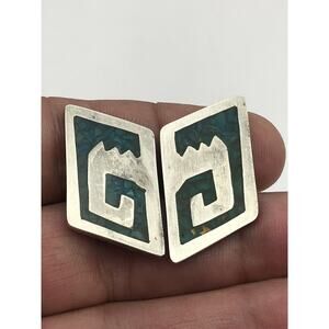 vintage mexico 925 sterling silver Cufflink